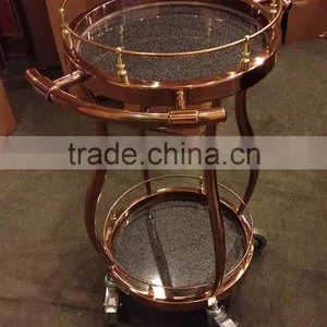 Elegant and Smart Stainelss Steel Liquor Cart Food Serving Trolley for Hotel C-46 thumbnail-2