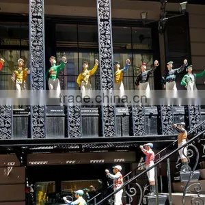Wholesale Modern Garden Sculpture Resin Crafts Lawn Jockey Statue for Sale thumbnail-3