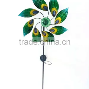 2017 New Design Metal Wind Spinner From Factory by Solar Power Garden Stake thumbnail-4