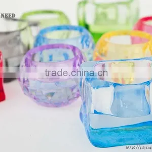 Plastic Acrylic Votive Crystal Candle Holder Decorations thumbnail-3
