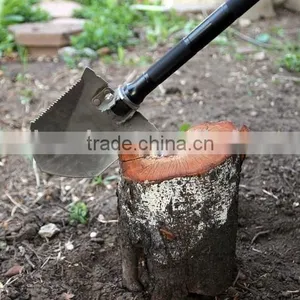Mutifunction Outdoor Knife Shovel Hoe Screw Driver Flashlight Camping Equipment thumbnail-1