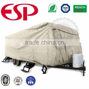Deluxe 300D Polyester Waterproof Travel Trailer Caravan Motorhome RV Cover thumbnail-1
