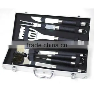 BQ-0080 / 6 Pcs TPR Handle Stainless Steel Barbeque thumbnail-1
