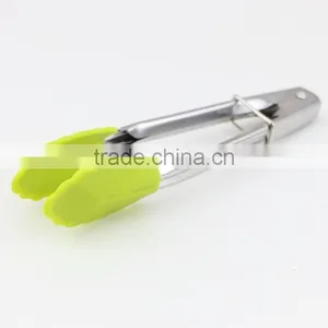 Fresh Silicone Stainless Steel Food Tongs Kitchen Tools, 7 Inch thumbnail-5