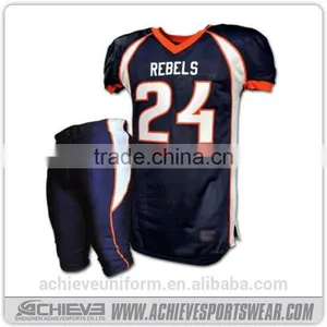 Wholesale Blank Custom American Football Jerseys Uniforms for Men thumbnail-6