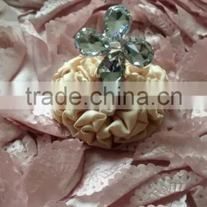 Lucky Clover Four Leafs Flower Style Clear Rhinestone Diamond Napkin Ring thumbnail-5