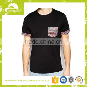 Custom High Quality Mens Printed Pocket T Shirt thumbnail-1