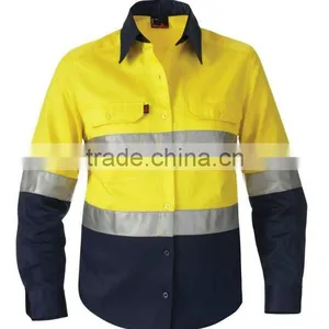 100 % Cotton Hi-viz Anti-Insect Shirt for Mining Worker thumbnail-1