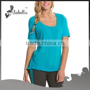 2014 Top Quality Yoga Wear Latest Shirt Designs for Women thumbnail-1