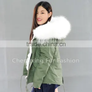 CX-G-P-01 High Quality Winter Durable Windproof Genuine Fox Fur Parka for Ladies thumbnail-4