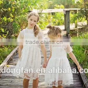 Guangzhou Kid Garment Factory Baby Boutique Wholesale White Dress Lace Baby Frock Patterns thumbnail-1