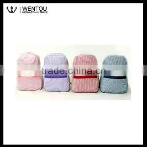 New Fashion Personalized Striped Seersucker Bag thumbnail-5