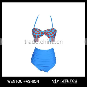 Hot Selling Vintage High Waist Bikini thumbnail-4