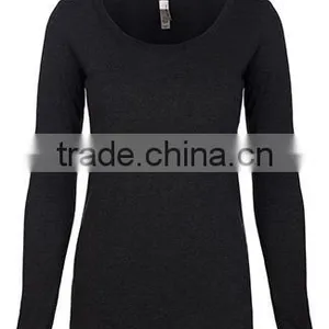 Next Level Apparel Ladies' Tri-Blend Long Sleeve Scoop Tee - Made From Polyester, Cotton and Rayon Jersey. Comes With Your Logo. thumbnail-6