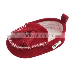 6 Colors Suede Fabric, Soft Sole Baby Moccasins thumbnail-5