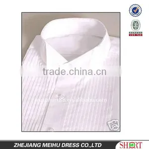2016 Man's CVC White Long Sleeve Wing Tip Collar Tuxedo Shirt thumbnail-1