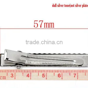 Custom 40PCs/pack Silver Tone Prong Barrettes Decorative Hair Clips thumbnail-3
