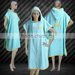 100% Cotton Ultra Soft Terrycloth Hooded Poncho Towels thumbnail-1