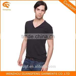 Promotional Plain Election Campaign V Neck Man Cotton t Shirts thumbnail-3