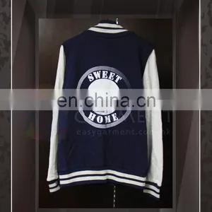 Custom High Quality Digital Printing Unisex Zip up Baseball Jacket thumbnail-1