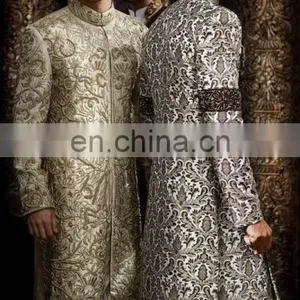 Heavy Designer Wedding Pakistani Groom Sherwani thumbnail-1