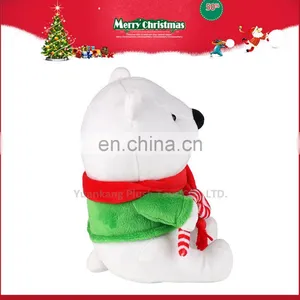 Stuffed Animal White Cute Bear Plush Soft Toys for Chrismas thumbnail-4