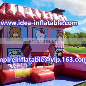 Panel Castle Inflatable Kitty Combo Castle With Slide ID-CB082 thumbnail-1