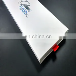 Shiny ! ! ! !Customized Hair Extension Packagings Sliding Drawer Box With Shiny Blue Foil Logo thumbnail-5