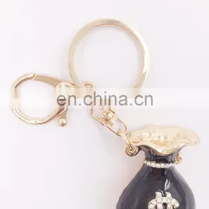 Fashion Shopping Cart Keychain Charm Pendant Handbag Bag Key Chains Key Ring With Rhinestone thumbnail-5