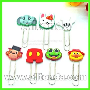 Custom Pvc Decoration Cute Cartoon Figure Bookmark With Clips for Office School thumbnail-5