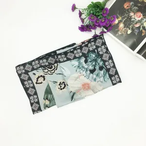 Custom Logo Design Digital Printing On Silk Scarf thumbnail-2