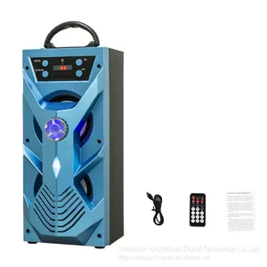 Audio Amplifier 4 Inch 10W Wood Portable Multifunctional Wireless Trolley Speakers thumbnail-3
