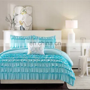 Super Soft Microfiber Ruffled Comforter Bed Set For Hotel and Home thumbnail-4
