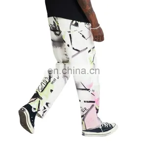 DiZNEW Wholesale All Over Printing Straight Leg Jeans Men thumbnail-1