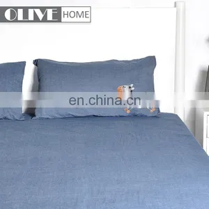 Wholesale Home Textile Luxury Embroidery Animal 100% Cotton Comforter Quilt Set Bed Sheet Cover Set Baby Bedding Set For Kids thumbnail-2