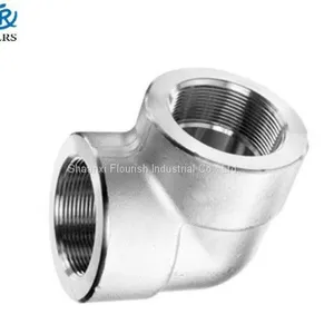Carbon Steel A105 90 Degree Elbow SW NPT BSPT Forged Steel Pipe Fitting thumbnail-1