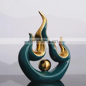 Hot Selling Abstract Art Custom Porcelain Handmade Craft Statue for Home Decoration Ornament thumbnail-1