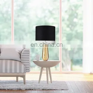 Novel Indoor Lighting Custom Luxury Gold Ceramic Base Office Modern Table Lamps for Reading Study thumbnail-4