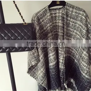Women Fashion Sleeves Tassel Cloak thumbnail-3