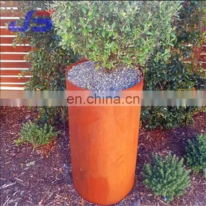 Grotesque Decorative Garden Corten Steel Metal Fully Welded Flower Pot thumbnail-1