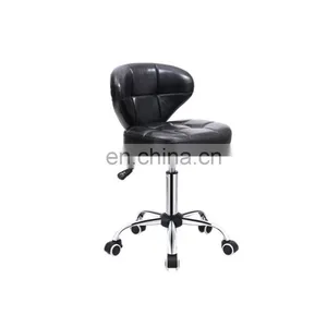 Antique Bar Furniture Modern Fabric French Style Bar Stool With Back Industrial Leather thumbnail-4