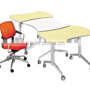 New Design Folded Aluminum Desk Meeting Hall Table With Wheels HD04A1-E thumbnail-1