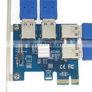 Pcie 1 To 4 Pcie 16x Riser Card Pci-e 1x To 4 Usb 3.0 Pci-e Riser Adapter Port Multiplier Card thumbnail-1