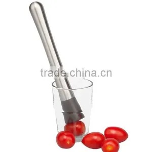 Cocktail Muddler - Stainless Steel - Grooved Nylon Head thumbnail-2