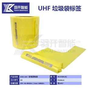 Smart Tag UHF RFID 900MHz EPC GEN2 18000-6C 95x08mm Wet Inlay For Garbage Bag With RFID Label For Sorted Waste Collection thumbnail-2