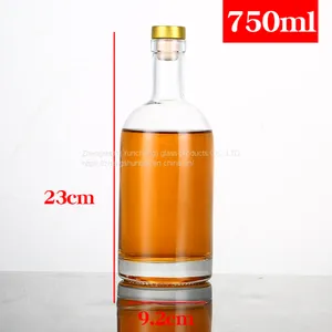 Imported Wine Bottles Transparent Glass Bottles Vodka Whiskey XO Glass Bottles Wholesale thumbnail-1