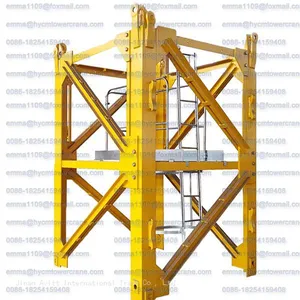 L68 Potain Tower Crane Mast Section 2*3m Split Type Tower Crane Spare Parts thumbnail-2