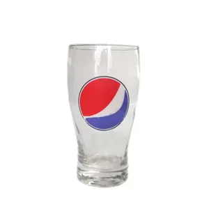 Hot Sale Single Wall 540ml Pep si Beer Glass Cup With Logo thumbnail-1