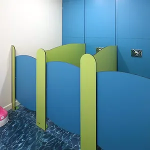 Water Resistant Children Nursery Bathroom Toilet Cubicle Partition thumbnail-1