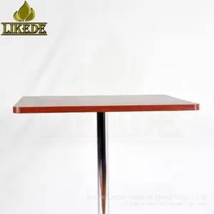 Hot Sale Morden Design Aluminum Base Coffee Table Black Dining Table for Cafe Restaurants thumbnail-2